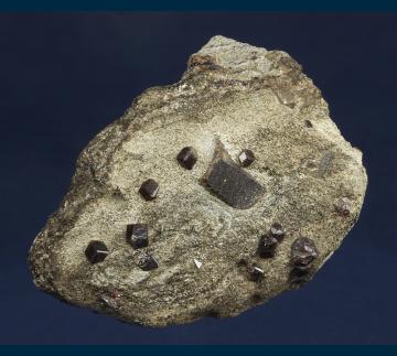 RG0928 Staurolite with Almandine garnet in Schist from Pond Hill, near Pearl Lake, Lisbon, Grafton County, New Hampshire, USA