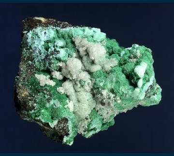 ODM4 Malachite with Calcite from Buffalo Ridge Extension, Old Dominion Mine, Globe-Miami District, Globe Hills, Gila Co., Arizona, USA