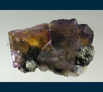 BDD664 Fluorite with Sphalerite, Chalcopyrite from Annabel Lee Mine, Rosiclare Level, Cave-in-Rock District, Hardin County, Illinois, USA