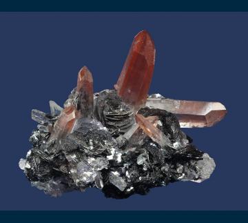 Q191 Quartz on Hematite from Lechang Mine, Lechang Co., Shaoguan Prefecture, Guangdong Province, China
