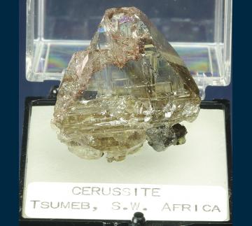 ES-06 Cerussite (V-twin) from Tsumeb, Otjikoto Region (Oshikoto), Namibia