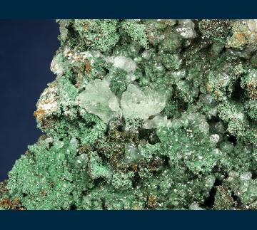 RG0640 Brochantite and Calcite from Southwest Mine, Warren District, Bisbee, Cochise County, Arizona, USA