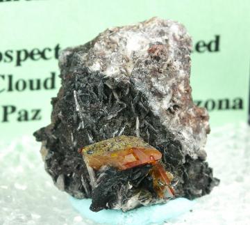 TN166 Wulfenite from Melissa Mine, Silver District, La Paz Co., Arizona, USA