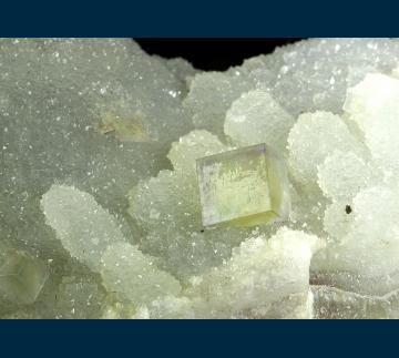 F403 Fluorite on Quartz with Chalcedony from El Portezuelo, Sierra de Ascasti, Catamarca Province, Argentina