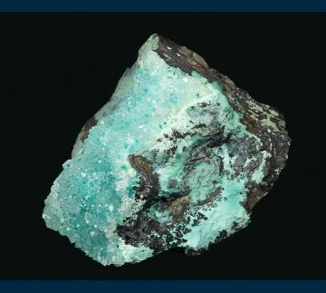 BG1503 Dioptase with Quartz from Ray Mine, Ray District, near Kearney, Dripping Springs Mts., Pinal County, Arizona, USA