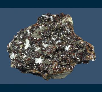 AGB-263 Sphalerite with Quartz, Chalcopyrite and Gypsum from Tri-State District, Kansas/ Missouri/ Oklahoma, USA