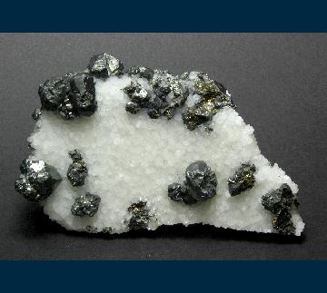 PE783 Tennantite with Chalcopyrite on Quartz from Cobre Mine, El Cobre, Mun. de Concepción del Oro, Zacatecas, Mexico