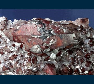 PE1266 Calcite with Hematite from Santa Eulalia District, Mun. de Aquiles Serdan, Chihuahua, Mexico