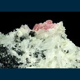 Tetrahedrite and Rhodochrosite on Quartz