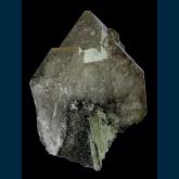 Quartz (smoky) with Pyrite