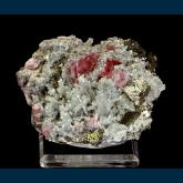 Rhodochrosite with Pyrite, Quartz and Apatite