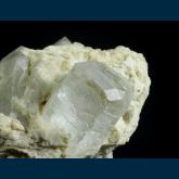 Beryl (var. Goshenite) and Quartz with Schorl