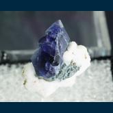 Benitoite on Natrolite