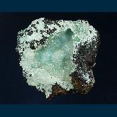 Chrysocolla covered with Quartz