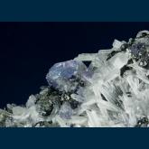 Fluorite and Tetrahedrite on Quartz