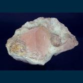 Beryl (var. Morganite) on Albite (var. Cleavlandite) Illustrated