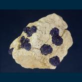 Azurite on sandstone