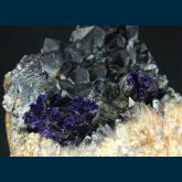 Azurite on Quartz