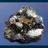 Galena with Chalcopyrite on Sphalerite