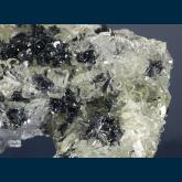CMS027 Stibnite on Barite from Deep Post Mine, Lynn District, North of Carlin, Eureka County, Nevada, USA