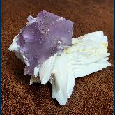 Fluorite on Barite