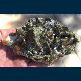 Pyrite with Calcite