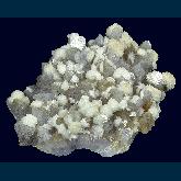 Calcite on Amethystine Quartz