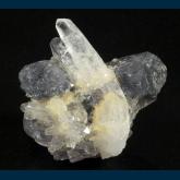 Quartz with Fluorite included with Bismuthinite
