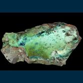 Azurite and Rosasite on Chrysocolla