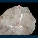 Elbaite with Spodumene on Quartz