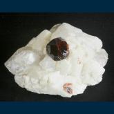 Spessartine with Quartz on Microcline