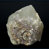 Elbaite with Lepidolite on Quartz
