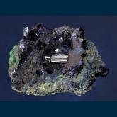 Azurite with Malachite