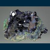 Azurite with Malachite