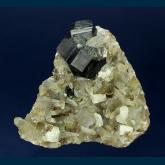 Schorl and Apatite on Quartz