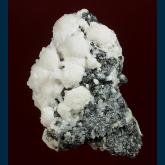 Rhodochrosite and Aragonite on Sphalerite, Pyrtite and Quartz