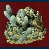 Quartz (var. Prase) with Hematite
