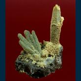 Quartz (var. Prase) with Hematite