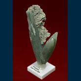 Quartz (var. Prase) with Calcite