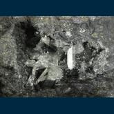 Cerussite on Galena