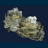 Fluorite on Pyrite