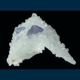 Fluorite on Quartz Epimorph of Calcite