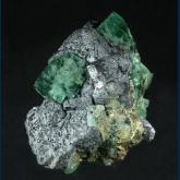 Fluorite on Galena