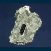 CMS143 Schorl in Muscovite with Clevelandite from Keene Mica Products Mine, Gilsum, Cheshire County, New Hampshire, USA