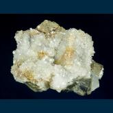Quartz on Galena with Fluorite