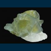 Fluorite on Quartz with Chalcedony