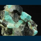 Microcline (var. Amazonite) with Biotite in Quartz