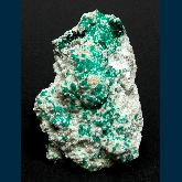 Dioptase on Smithsonite