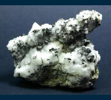 PE1496 Tennantite with Chalcopyrite on Quartz from Cobre Mine, El Cobre, Mun. de Concepción del Oro, Zacatecas, Mexico