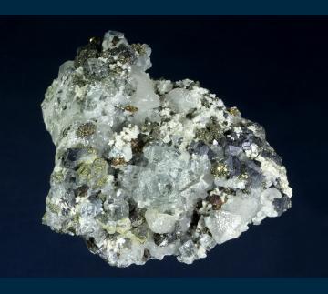 F274 Fluorite with Galena and Sphalerite from Naica Mine, Naica District, Sierra de Naica, Municipio de Saucillo, Chihuahua, Mexico F274 Fluorite with Galena and Sphalerite from Naica Mine, Naica District, Sierra de Naica, Municipio de Saucillo, Chihuahua, Mexico